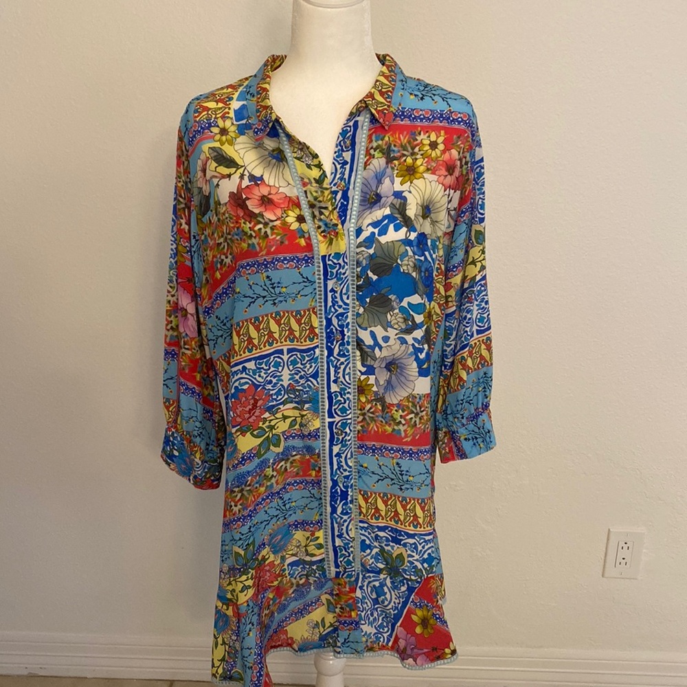 Johnny Was silk tunic